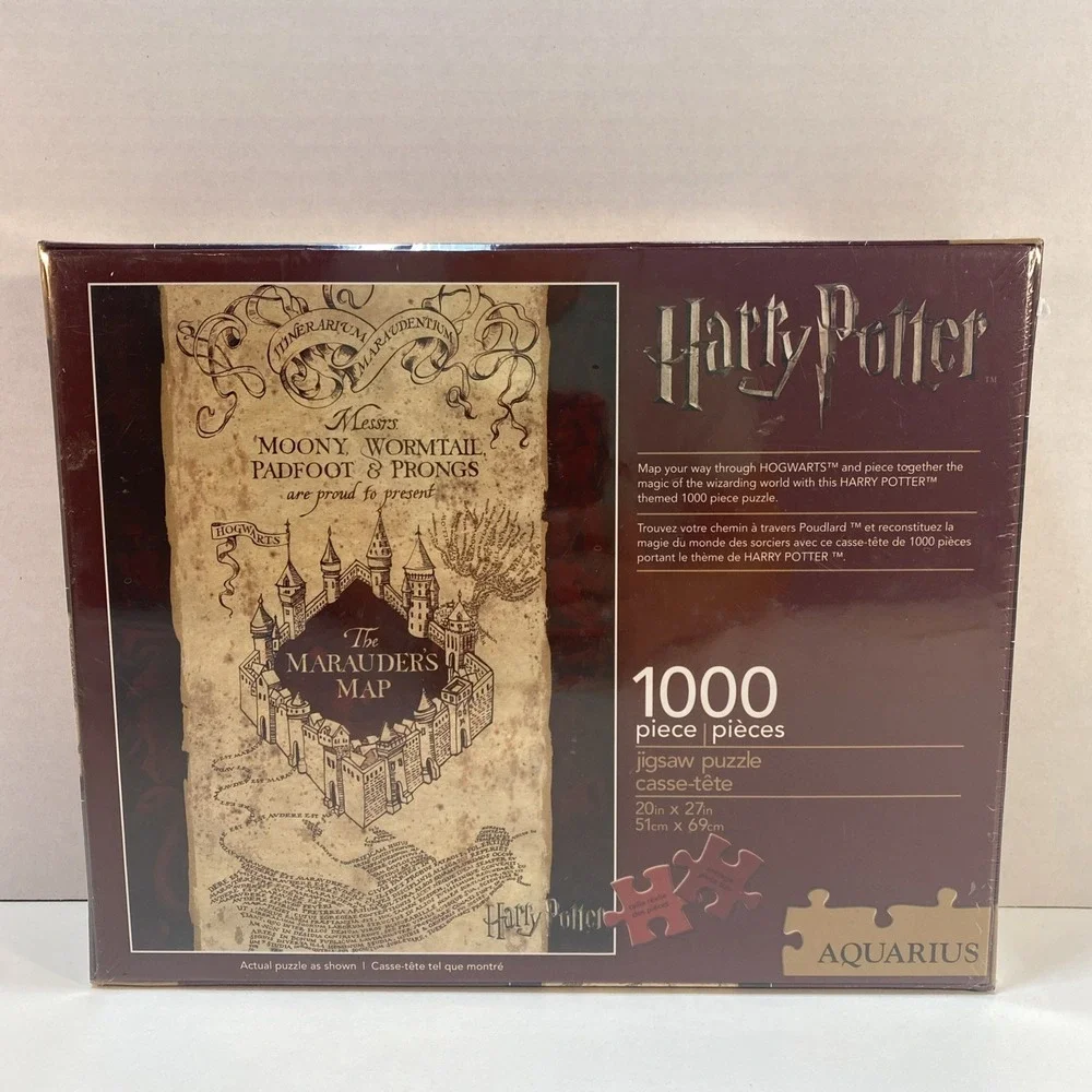 Harry Potter The Marauder's Map Hogwarts 1,000 Piece Jigsaw Puzzle‎ Aquarius NEW